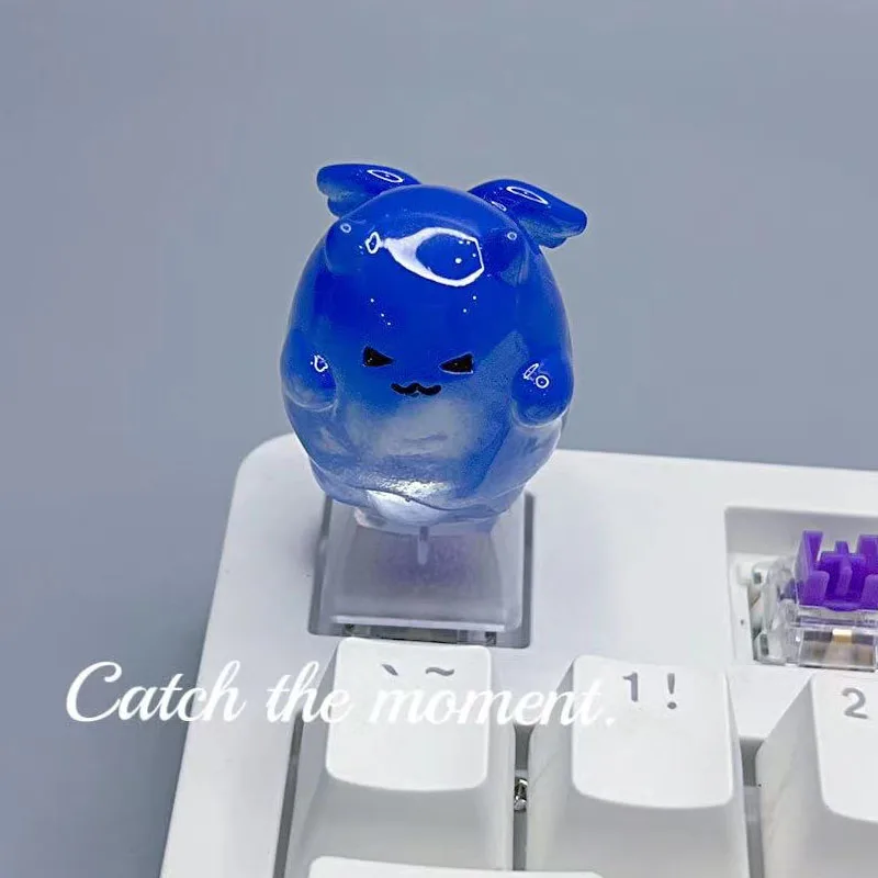 Tapa de tecla de teclado mecánico Elf transmisión de luz azul fantasma R4 ESC Boy Punk tapa de tecla de eje transversal de un solo botón - imagen 2