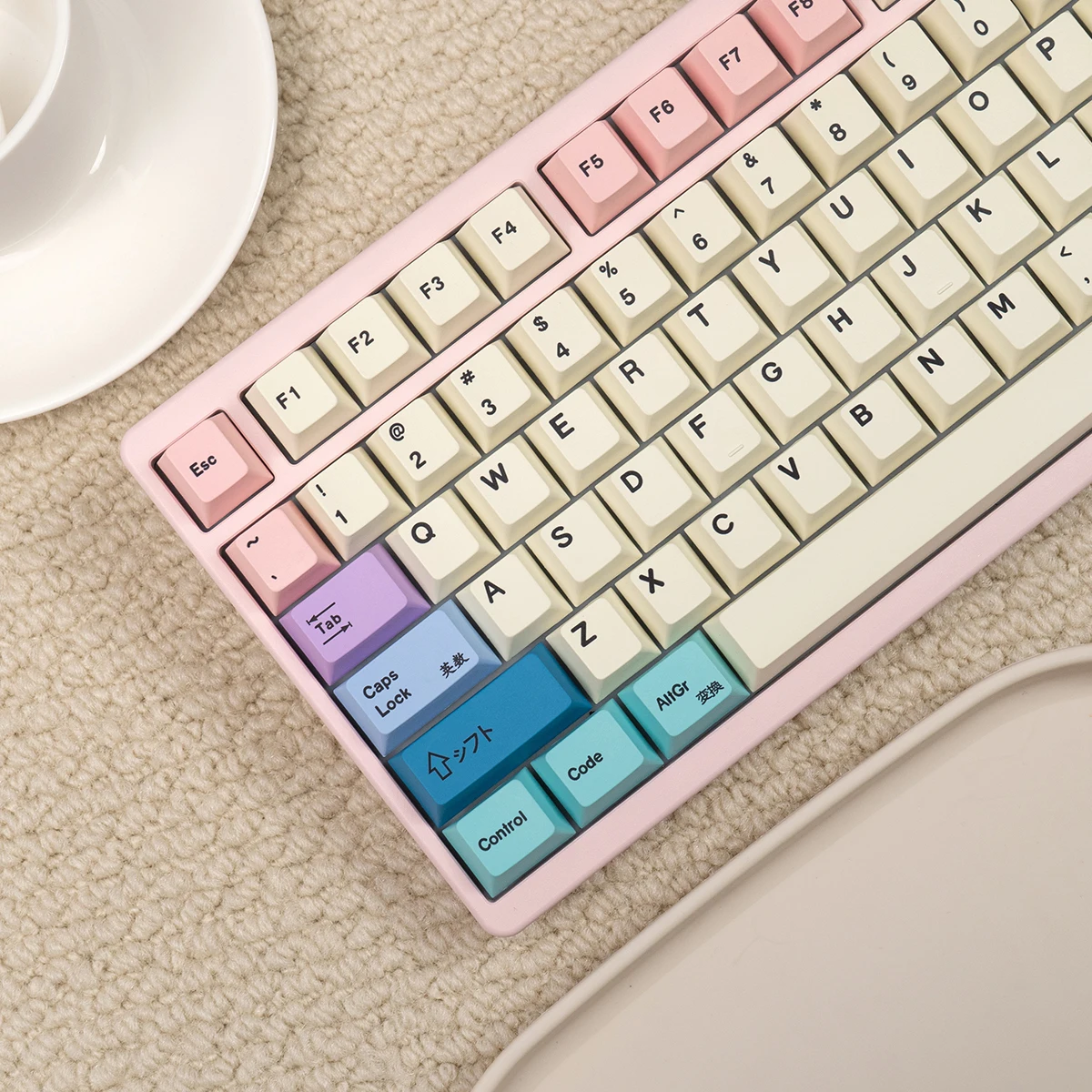 Teclas Fairy R2 de 143 teclas, teclas Cherry Profile Dye-Sub PBT, juego grande para teclado mecánico Mx Cherry Switch, tecla de entrada ISO