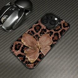 Funda Galvanizada Samsung Galaxy S25 Ultra / S24 – Leopardo y Mariposa