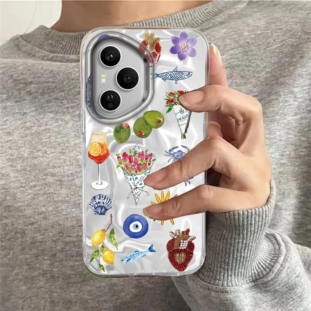 Funda de teléfono con paisaje costero vino limón para Honor 400 200 90Smart Pro Magic7 6 5 70 Lite X9a X9c X9b X8b X8a X8c X7c X6c X6b - imagen 5