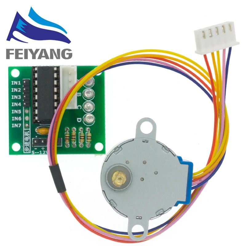 Motor paso a paso de 4 fases 28BYJ-48-5V + Placa de controlador ULN2003, motor paso a paso + Placa de controlador ULN2003 DaiDian - imagen 2