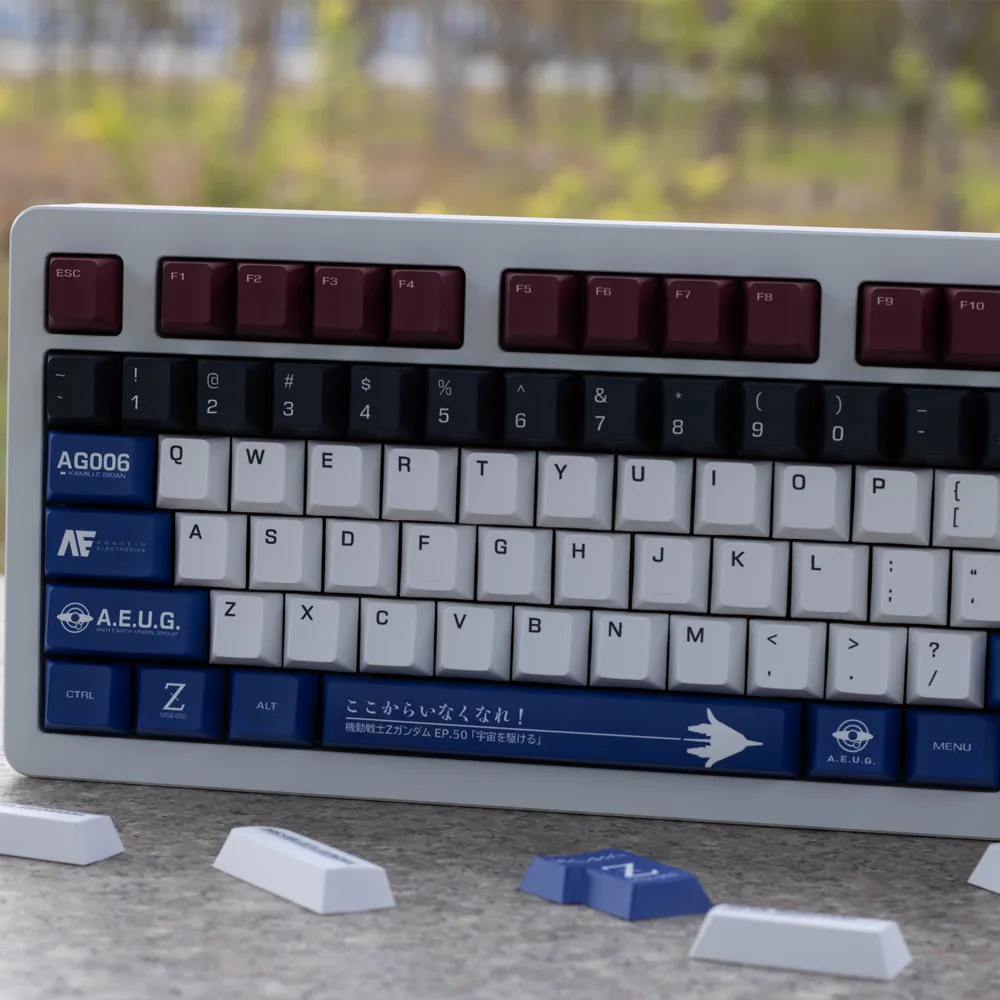 Teclas personalizadas con perfil de cereza PBT, 143 teclas, subcama de tinte de 1,5mm de espesor, juegos completos para teclado mecánico 60% 65% 75% 85% 95% 100%