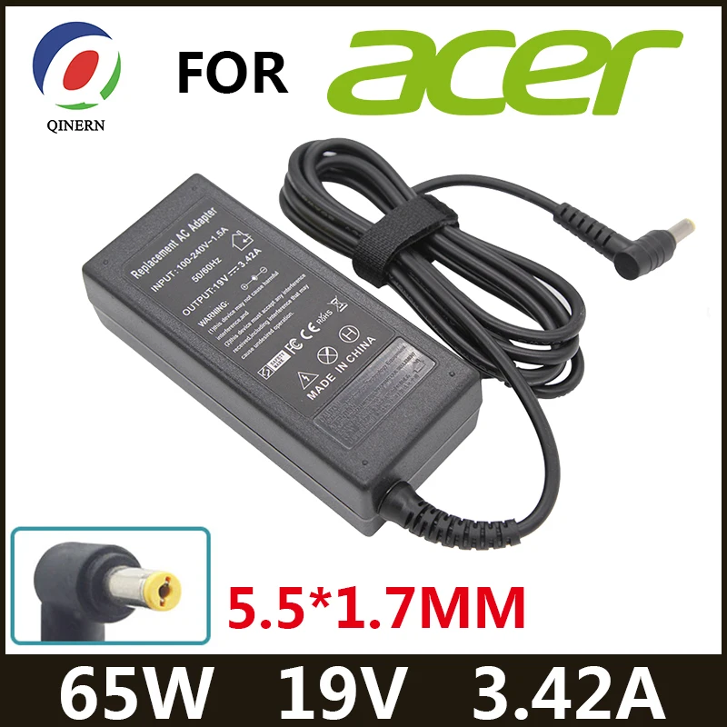 Acer Aspire Cargador Portátil 19V 3.42A 65W 5.5x1.7mm - imagen 2