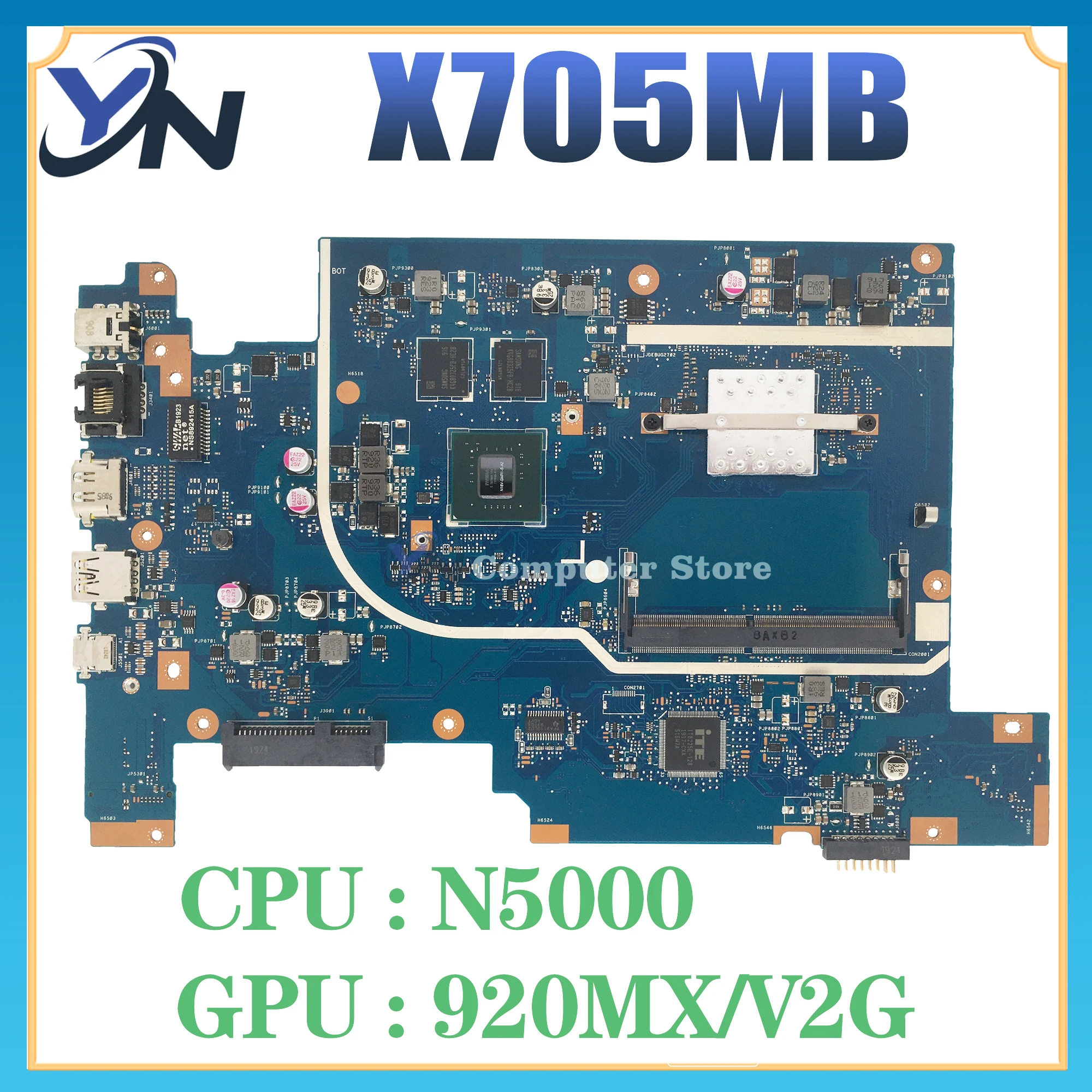 Placa base para portátil X705MB para ASUS Vivobook 17 X705MA X705M placa base para ordenador portátil con N5000 N4100 920MX-V2G DDR4 prueba de 100% OK