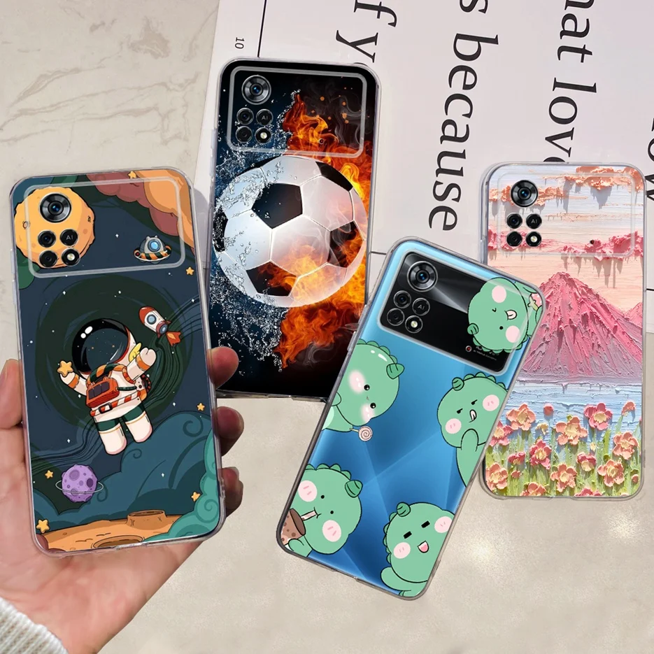 Funda de silicona suave para teléfono Xiaomi Poco X4 Pro 5G, cubierta pintada con estilo, Fundas Coque - imagen 4