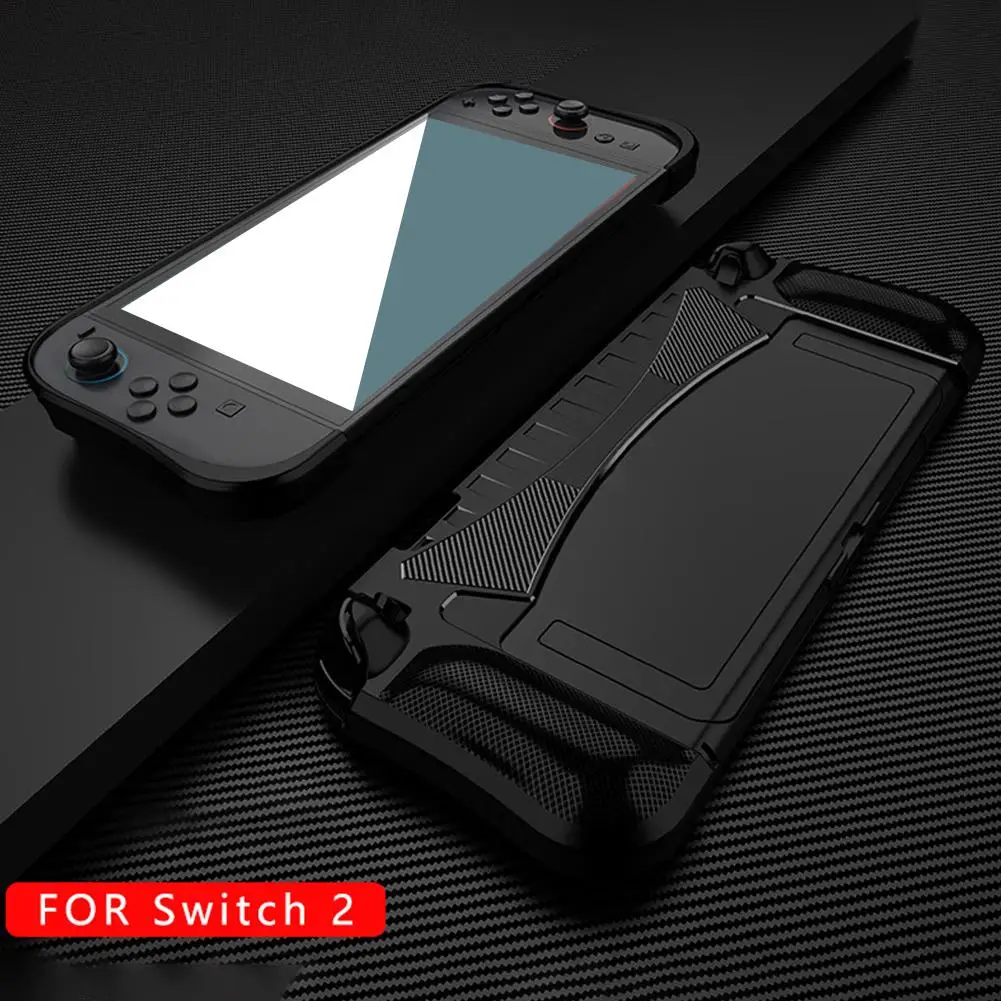 Para Nintendo para Switch 2 TPU blindado viento consola de juegos integrada protección carcasa suave cartucho de almacenamiento oculto - imagen 2
