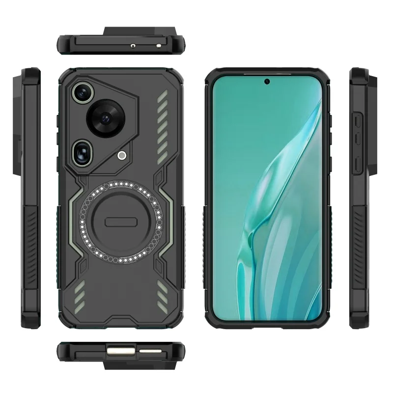 Para Huawei Pura 70 Ultra funda nueva anular atracción magnética parachoques trasero a prueba de golpes para Fundas Huawei Pura 70 Ultra Capas - imagen 4