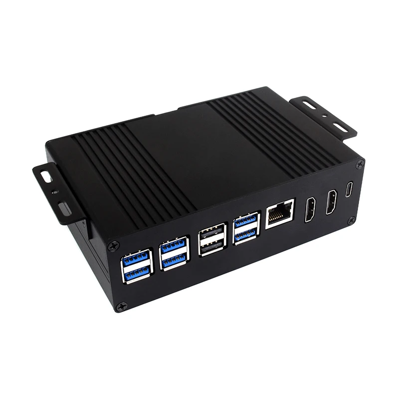 Kit de Mini ordenador todo en uno para Raspberry Pi 5, caja de módulo de puertos PCIe a 4-Ch USB3.2 Gen1, caja de aleación de aluminio para RPi 5 - imagen 4