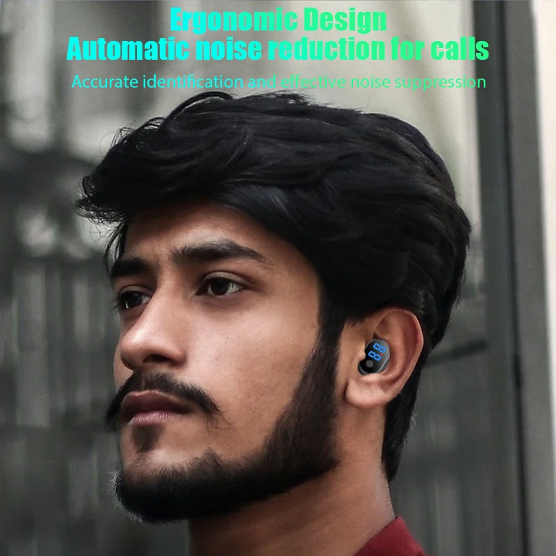 Auriculares inalámbricos Q7 con Bluetooth 5,2, cascos de negocios con sonido HIFI, reducción de ruido, deportivos, resistentes al agua - imagen 5