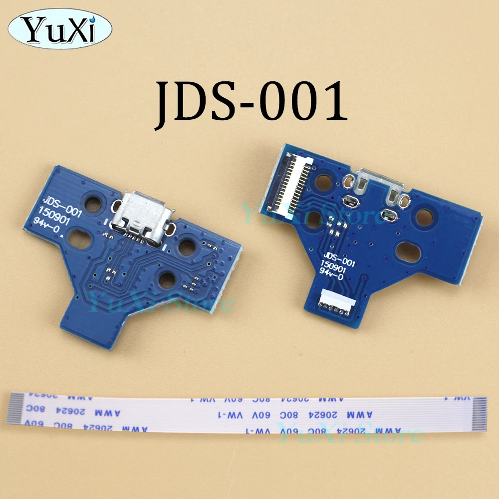 Para PS4 Pro Slim USB Micro placa de carga puerto Jack Socket 12 pines 14 pines Kit de Cable de cinta flexible para JDM JDS-001/011/030/040/050/055 - imagen 5