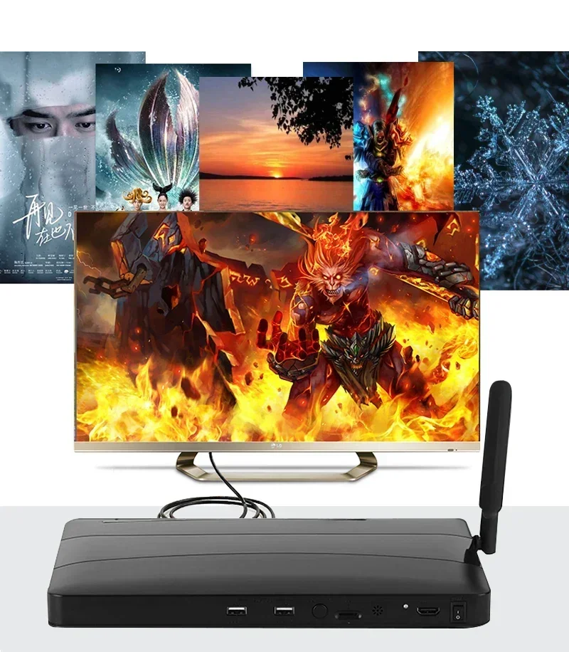 Caja de Streamer de vídeo 4K 1080p, reproductor Multimedia de 8 canales, divisor HDMI, USB U, reproductor de disco Flash para tiendas de TV