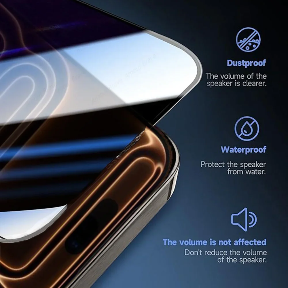 1-5Pcs Dust-free Chamber Anti-Spy Peep for IPhone 17 Pro Max 16 E IPhone17Air 17PRO Tempered Glass Mobile Phone Screen Protector - imagen 4