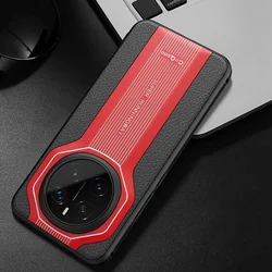 Honor Magic7 Pro – Funda brillante con textura de cuero y borde TPU