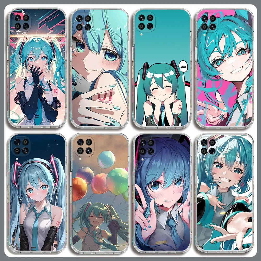 BD-32 Hatsune Mikus funda transparente para Samsung A05 M02S M53 A22S M31 M33 A05S A42 A70S A06 A04