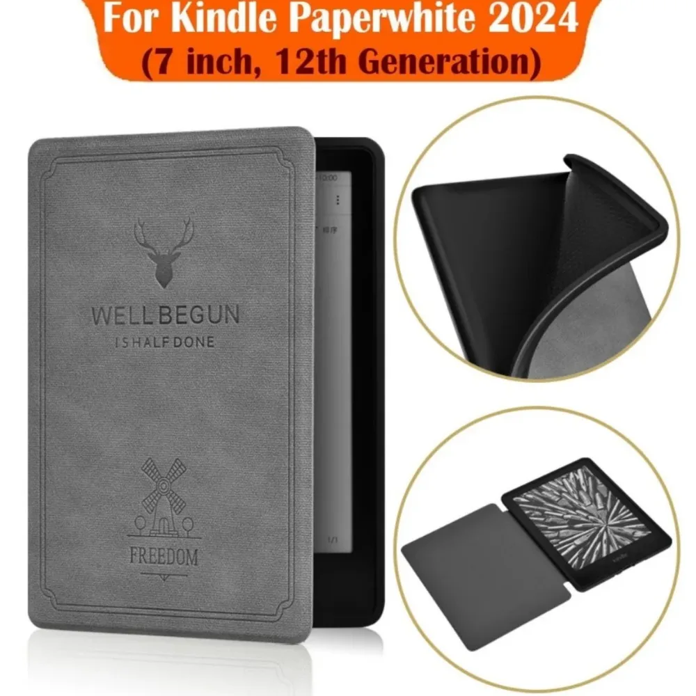 Nuevo para kindle paperwhite funda de 12. a generación 2024 funda inteligente magnética para kindle paperwhite Signature Edition 7 pulgadas SA568B