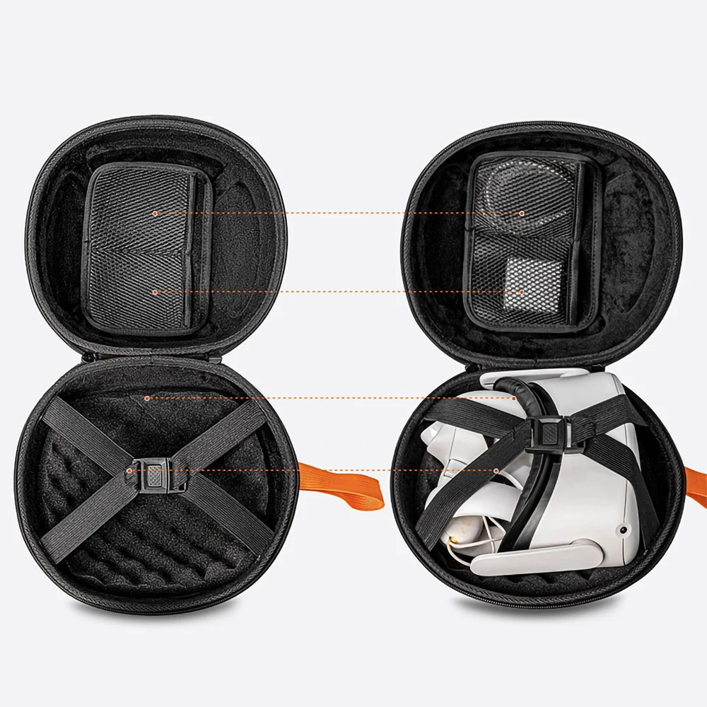 Bolsa de almacenamiento de EVA dura para gafas Oculus Quest 3 VR, caja de máquina todo en uno, realidad Virtual, máquina integrada, estuche de transporte de viaje - imagen 2