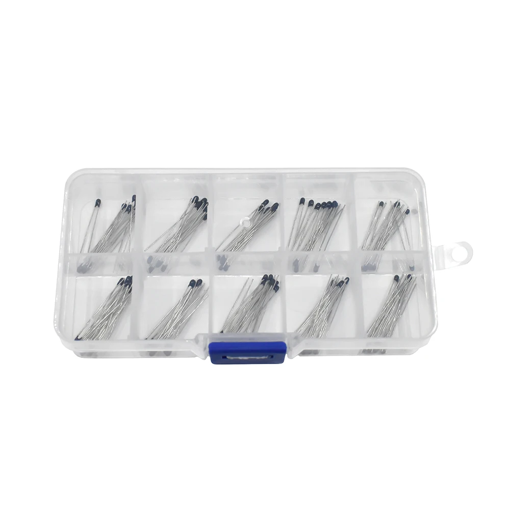 Juego de resistencias térmicas para NTC-MF52AT, Termistor NTC de 10 valores, 1K, 2K, 3K, 100K, 5K, 10K, 20K, 47K, 50K, 4,7 K, 100K, 3950B, 5% unids/lote por caja - imagen 5