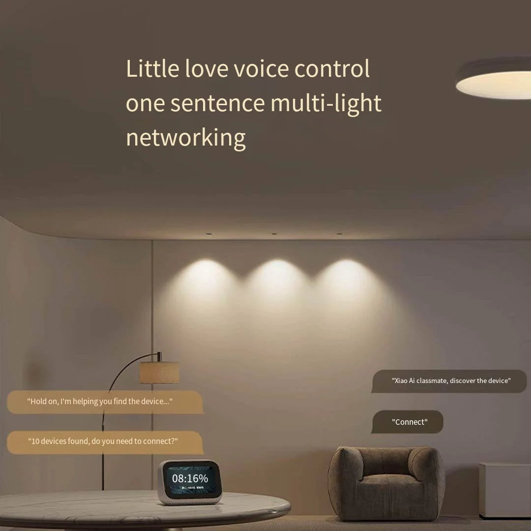 Xiaomi Mijia-foco LED inteligente de malla, lámpara de techo Led empotrada regulable continua para interiores, luz para el hogar para sala de estar - imagen 3