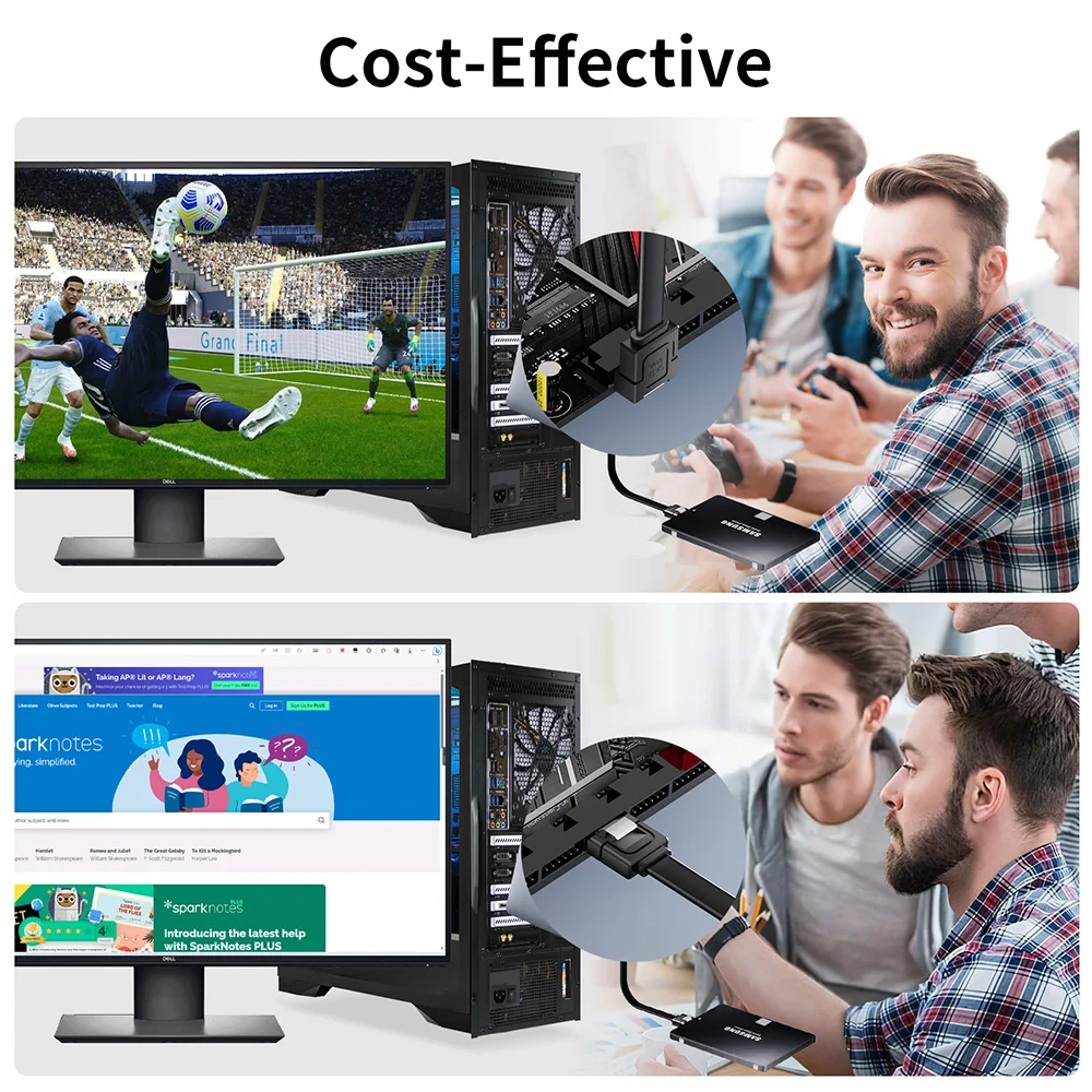 Cable SATA III genuino, cable Sata 3 Sata III de 6,0 Gbps con ángulo de pestillo de bloqueo, cable Sata 3,0 para unidad HDD SSD de 2,5 ", 3,5 pulgadas - imagen 3