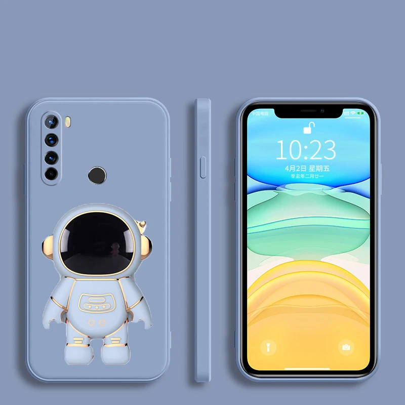 Funda de silicona con soporte de astronauta para Xiaomi Redmi Note 8 8T 9 9S 7 6 5 Pro 9A 9C 8A 6A 5A 4A 4X Capas - imagen 5
