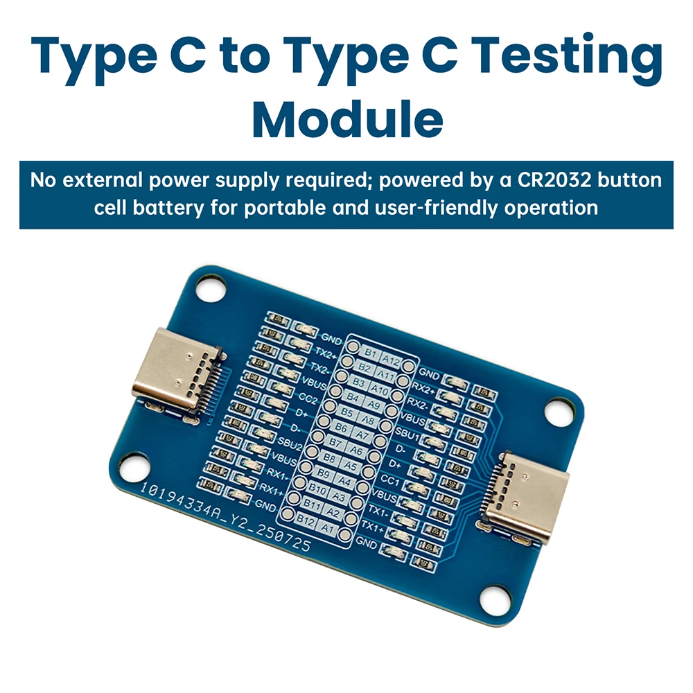 Probador de cables portátil tipo C con indicador LED de doble cabezal de detección completa de 24 pines para cable de carga rápida tipo C - imagen 5