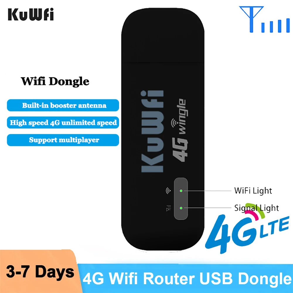 KuWFi USB Dongle WIFI USB móvil portátil inalámbrico 150Mbps LTE enrutador módem de red 4G Wifi ranura para tarjeta SIM punto de acceso de coche para PC