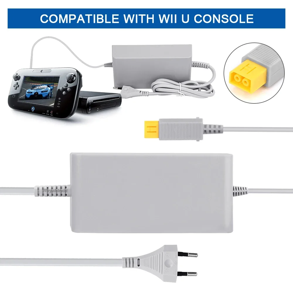 Nuevo para Nintendo Wii U WiiU juego Consol adaptador 100-240V 15V 5A fuente de alimentación de pared para el hogar adaptador de cargador de CA enchufe UE EE. UU. de alta calidad - imagen 2