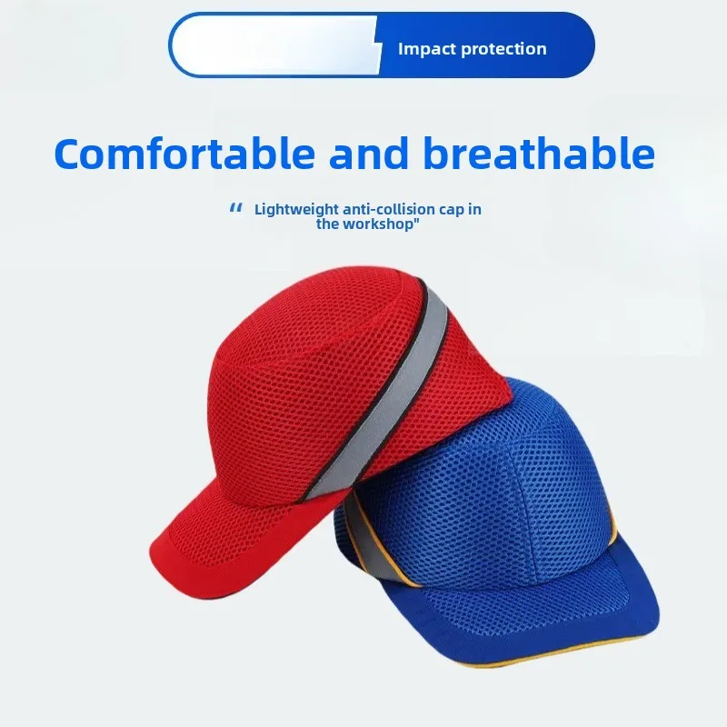 Sombrero duro anticolisión de tela de red, gorra de seguridad para el trabajo, gorra de béisbol, estilo casco, protección para la cabeza, reparación - imagen 4