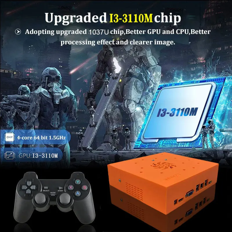 Sistema Dual Plug and Play en consola de juegos de TV M8 Pro I3-3110M 1T HDD 70000 + juegos para Wii PS2 N64 PSP GameCube N64 Saturn Windows - imagen 4