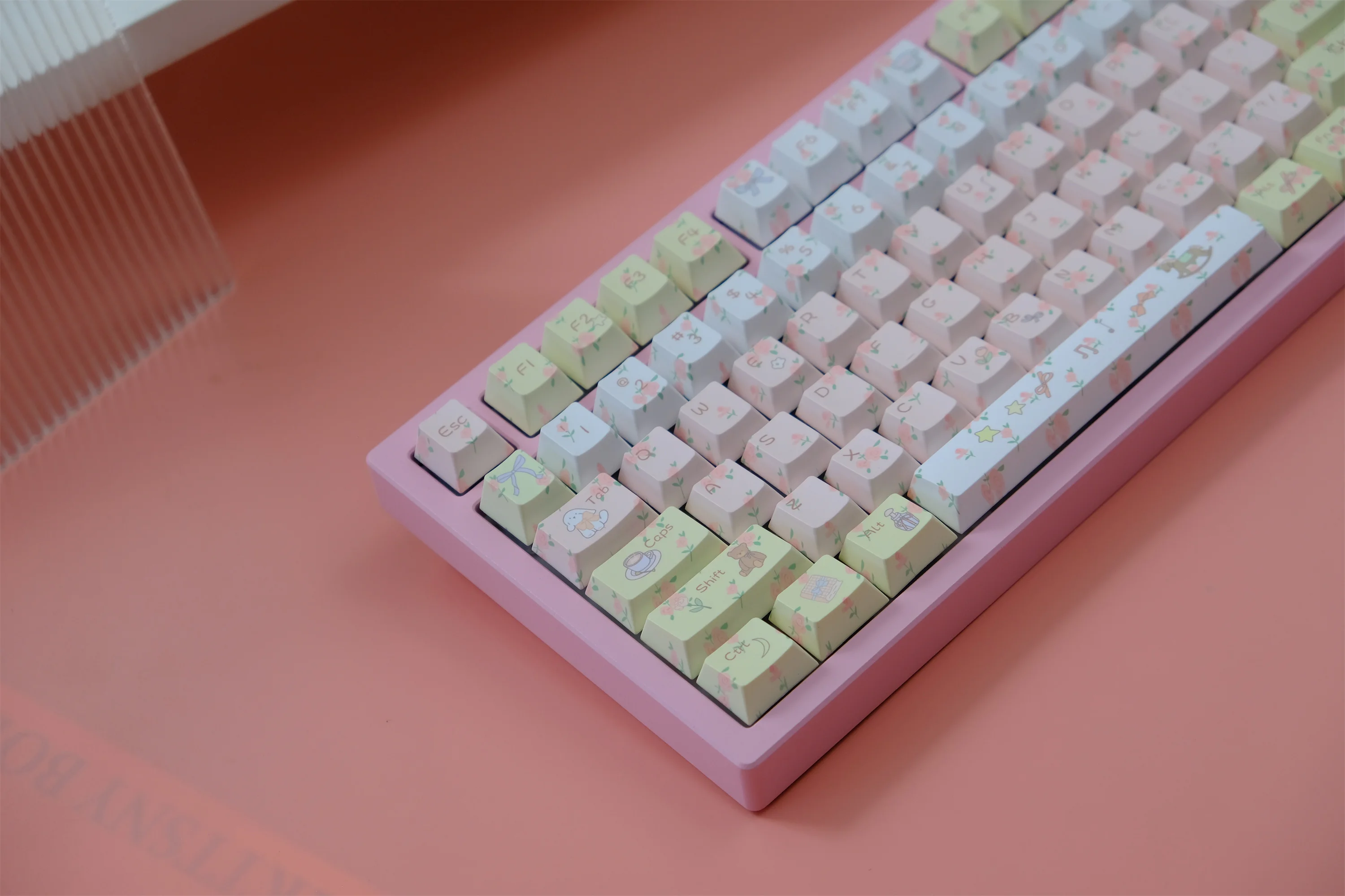 Regalos de primavera, teclas de 151 teclas, Material PBT, perfil de cereza, DYE-SUB Wooting personalizado para teclado mecánico CHERRY MX Switch - imagen 4