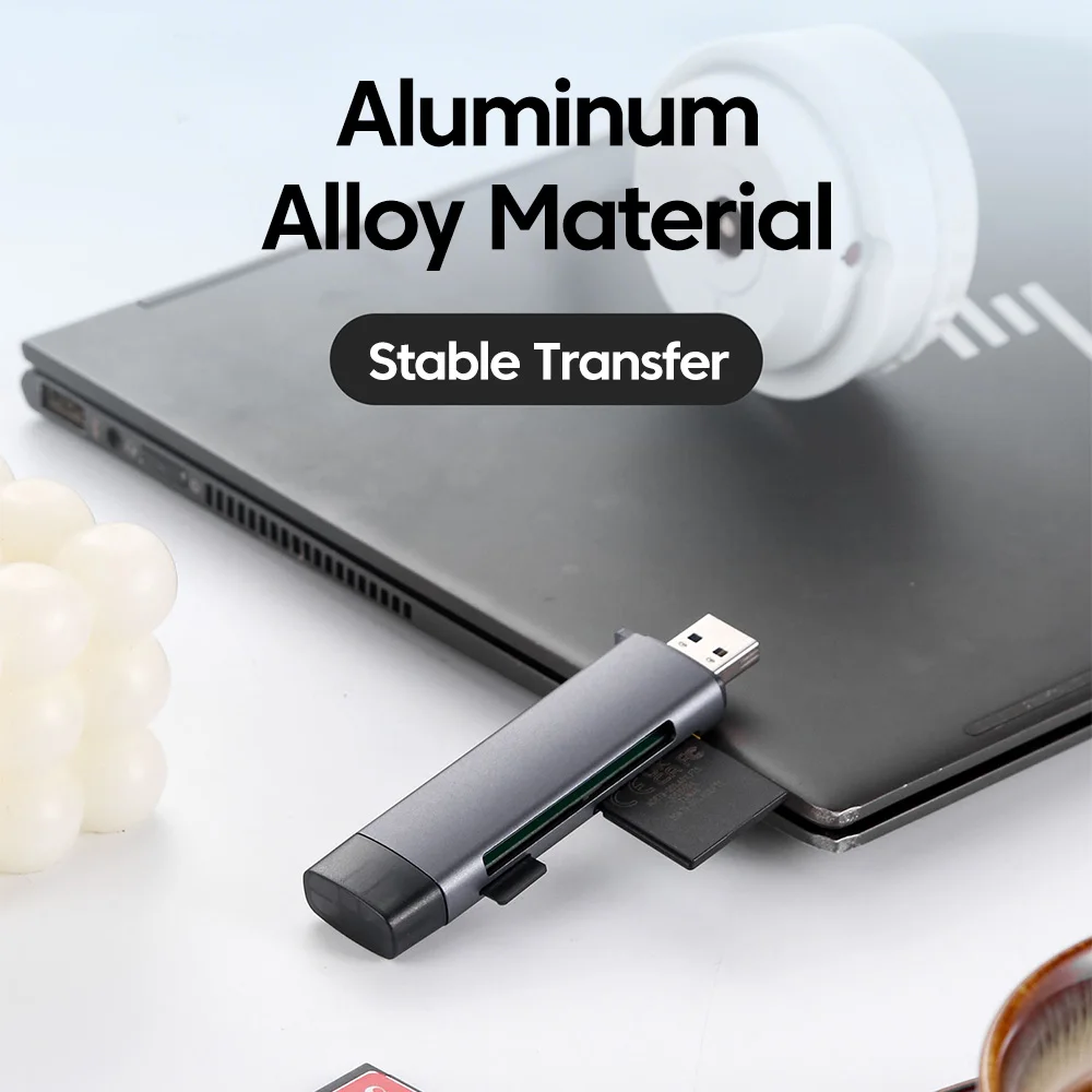 Lector de tarjetas USB tipo C 5 en 1 USB C a SD TF memoria CF lector de tarjetas unidad Flash USB adaptador de lector de tarjetas para PC portátiles Accesorios - imagen 3