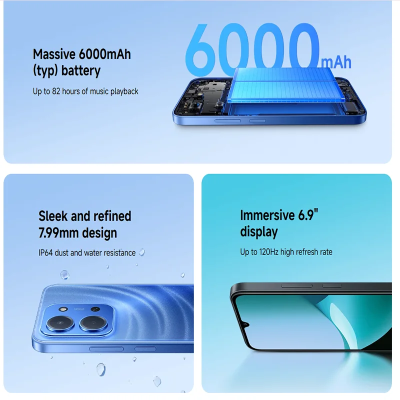 Versión Global Redmi 15C 4G NFC teléfono móvil 50MP AI cámara Dual 6000mAh 33W carga rápida teléfono móvil Smartphone 4G + 256GB - imagen 3