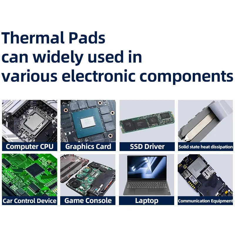 Ldpcsj 21W/MK tarjeta gráfica almohadilla térmica de refrigeración CPU GPU placa base disipación de calor hoja de grasa de silicona recortada de varios tamaños - imagen 5
