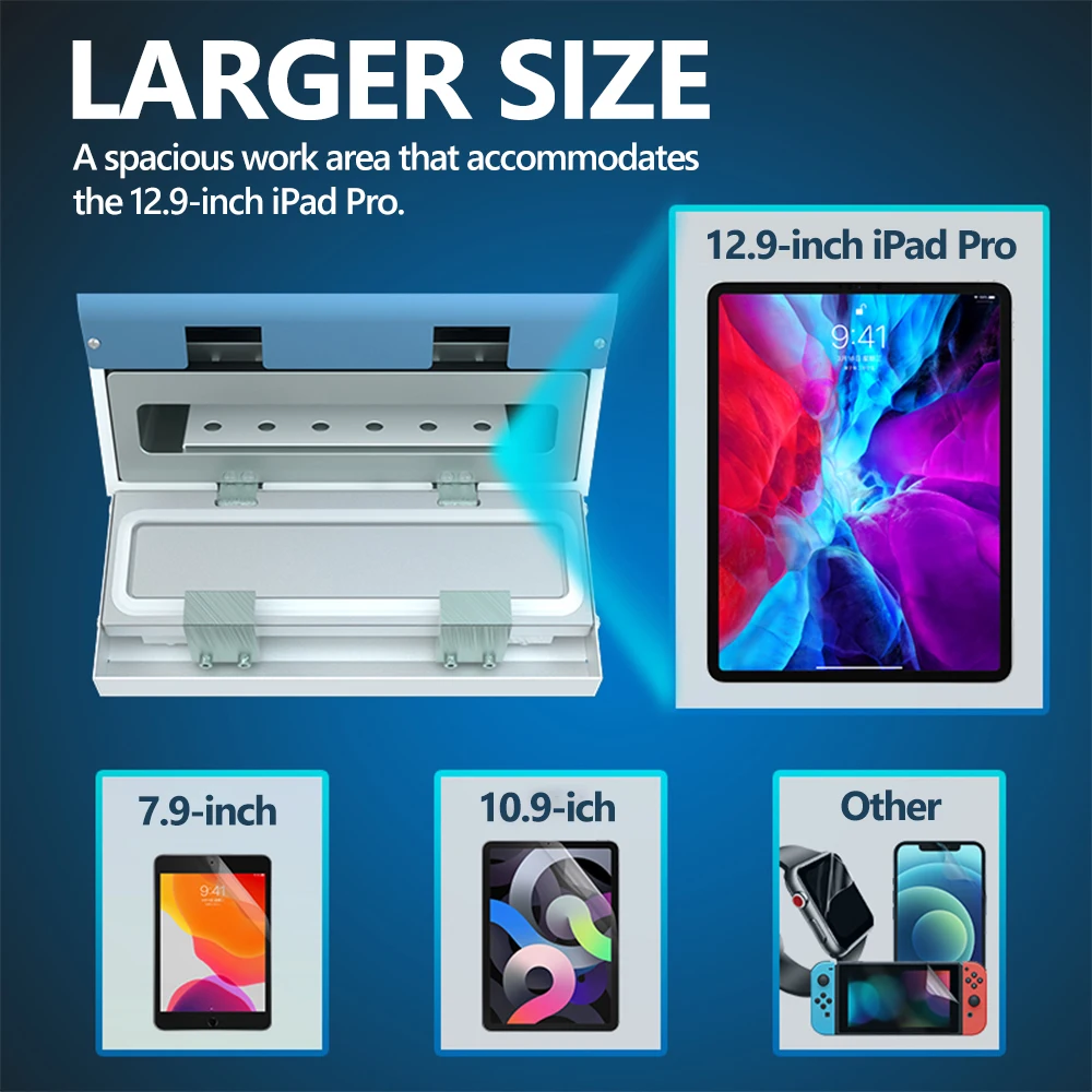 Máquina de eliminación de burbujas de pantalla grande FORWARD FW-16R para teléfonos móviles, IPad, tabletas, dispositivo de reparación de pantalla, herramienta de eliminación de burbujas - imagen 4