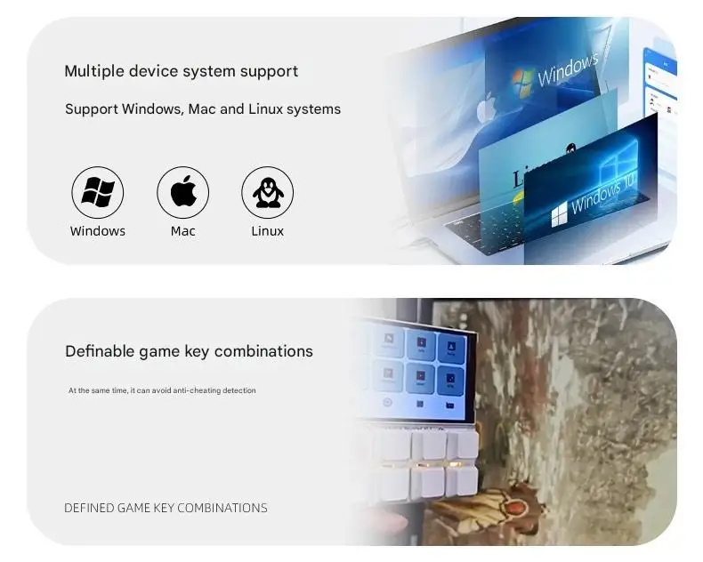 Micropad 4 teclas: teclado macro programable inalámbrico con pantalla a color, plataforma de transmisión, teclas de acceso, soporte antitrampicar para juegos para ventana - imagen 5