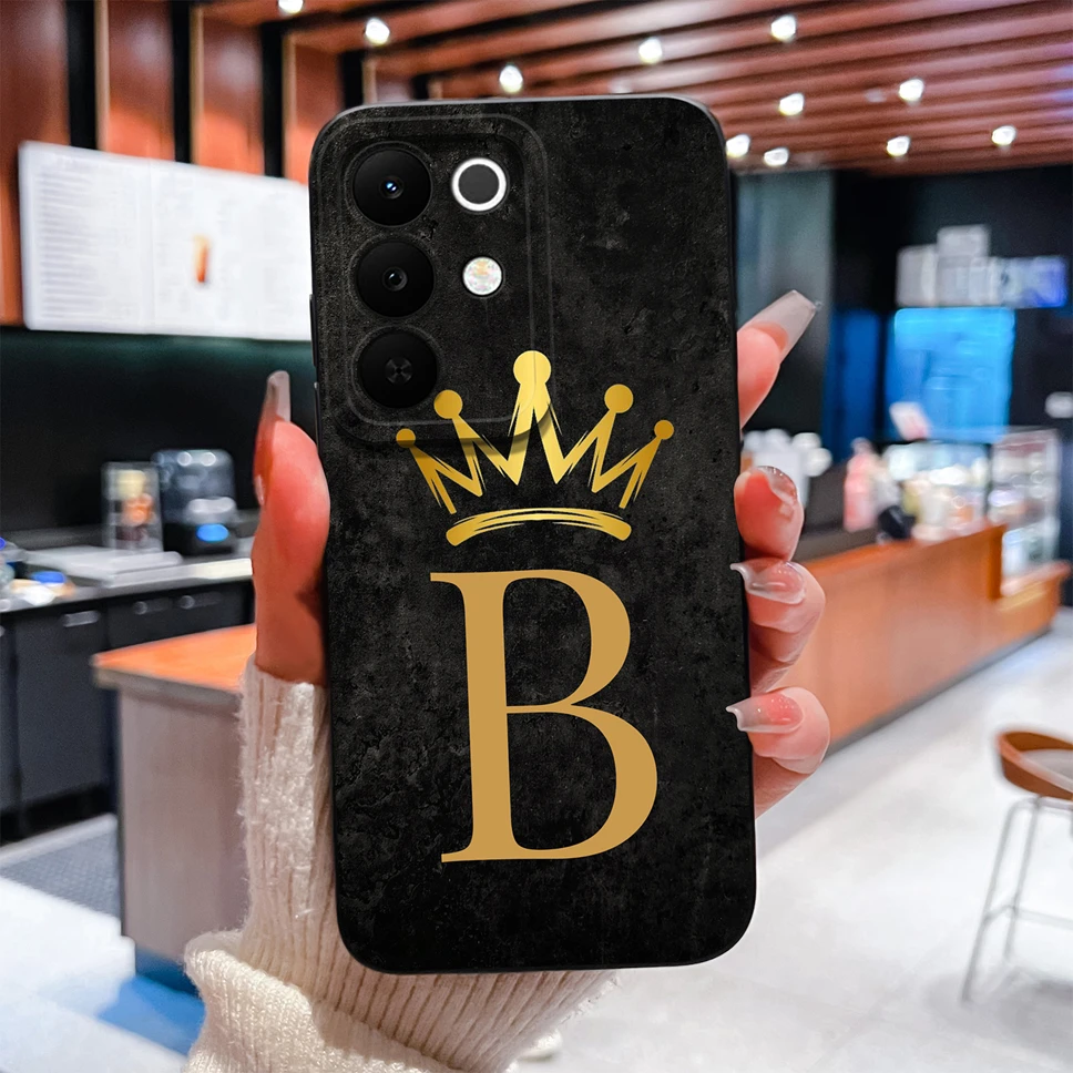 Funda de teléfono para Realme C85 Pro, Funda protectora con letras de corona a la moda para Realme C 85, Funda anticaída de silicona líquida suave - imagen 5