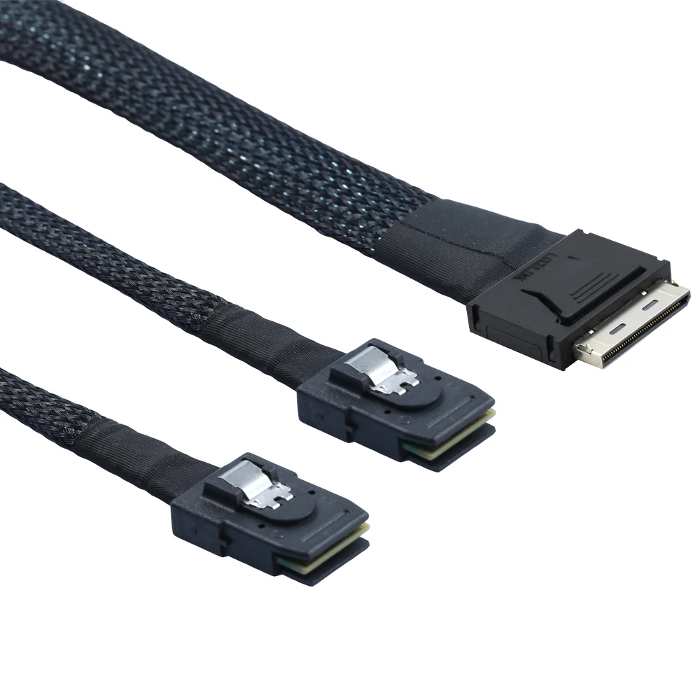 Oculink-Paquete de cables PCIe de alta velocidad, SFF-8611 a Dual 8I SAS, SFF-8087 para servidores - imagen 4