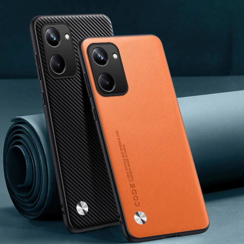 Funda de cuero PU de lujo para teléfono, mate para Realme Carcasa protectora de silicona, 10, 4G, 9, 10 Pro Plus, 9i, 7, 5G, 8 Pro, Coque - imagen 3