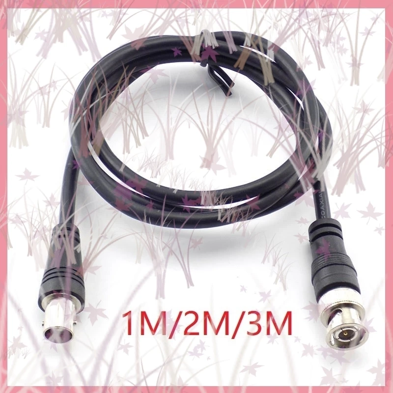 1/2/5 Uds 1M/2M/3M Cable adaptador BNC macho a hembra para cámara CCTV conector BNC extensión línea Coaxial accesorios de cámara B6 - imagen 2