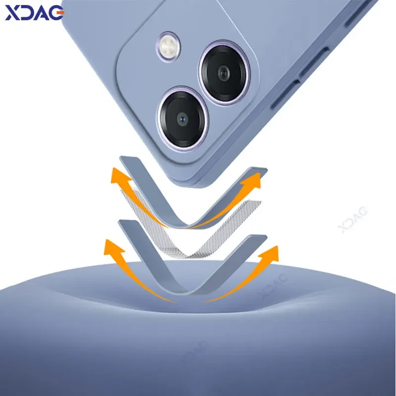 Fundas originales para teléfonos móviles OPPO A20 A40 A40m, fundas traseras de silicona líquida cuadradas completamente suaves OPPOA20 OPPOA40m, funda de doble revestimiento - imagen 4