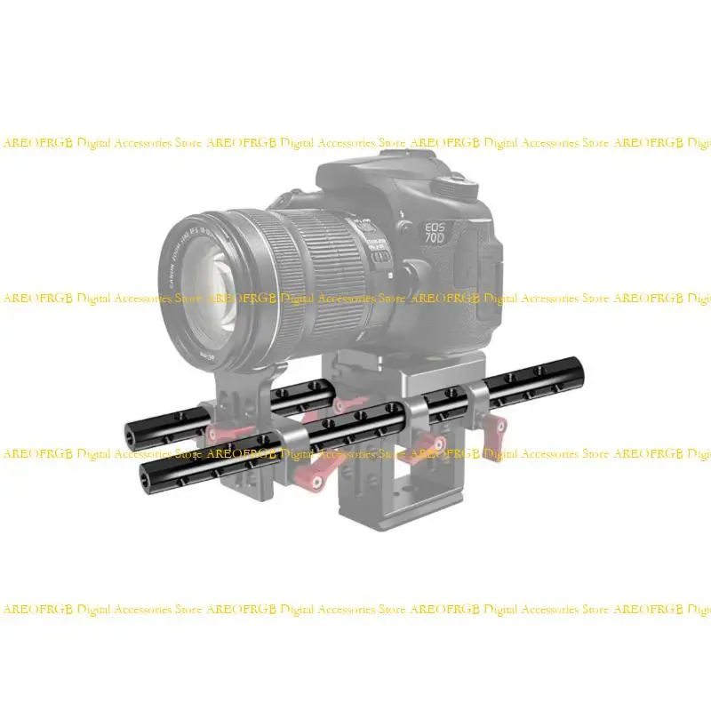 E21E 2pcs 15 mm Siga varilla enfoque tubo aleación aluminio con equipo fotografía auxiliar rosca 1/4 1/4 - imagen 5