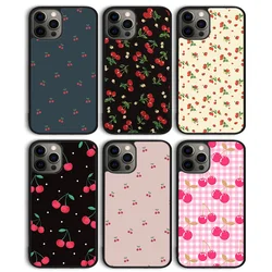 Funda trasera para teléfono con cerezas rosas, fresa y cereza para iPhone 17 Air 16e 15 14 13 11 12 Pro Max Plus