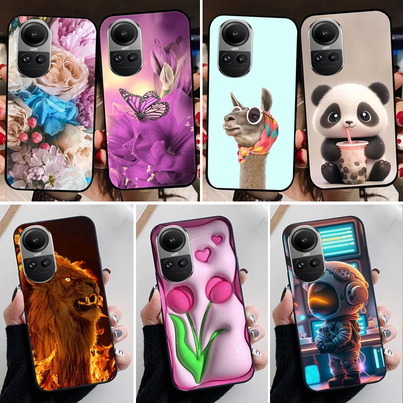 Para OPPO Reno 10 5G funda CPH2531 Fundas traseras de silicona suave de moda para OPPO Reno10 Pro Plus CPH2521 funda de teléfono etui Fundas lindas