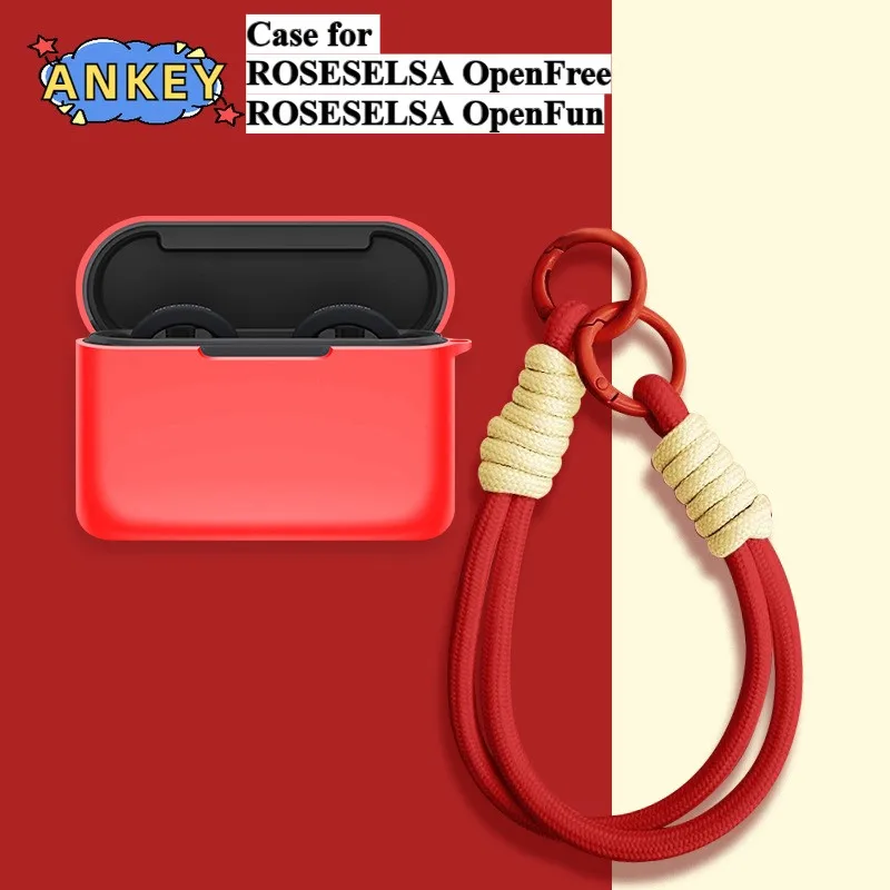 Para ROSESELSA OpenFree funda protectora de silicona suave portátil resistente a los arañazos carcasa con mosquetón cordón