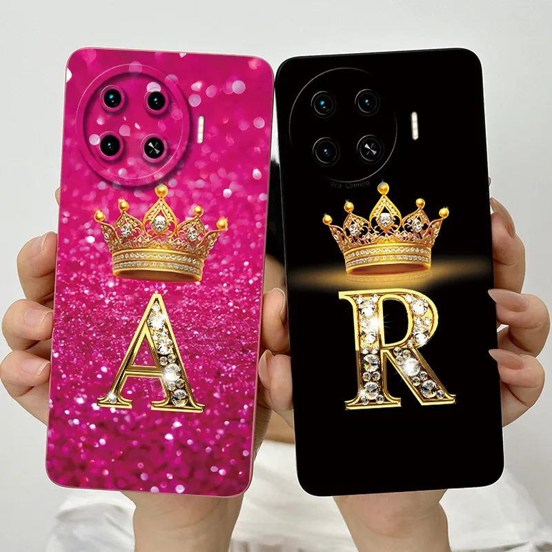 Cubierta protectora de lente con letras y corona para Tecno Spark 20 Pro Plus, carcasa de silicona líquida suave para Tecno Spark20 ProPlus 20Pro + KJ7