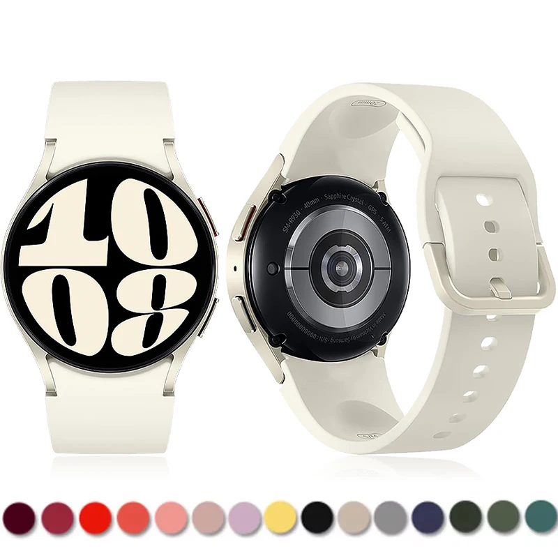 Correa para Samsung Galaxy Watch 7 6 5 4 44mm 40mm/6 pulsera clásica de 47mm pulsera de silicona de 20mm Galaxy Watch 5 pro 45mm - imagen 2