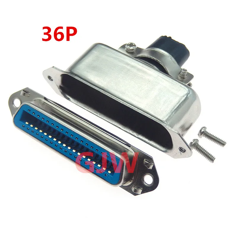 Conector Centronics de soldadura hembra serie 57, cinta CN14/24/36/50P, adaptadores de montaje de Cable para impresora de ordenador con cubierta Mental, 1 Uds. - imagen 3