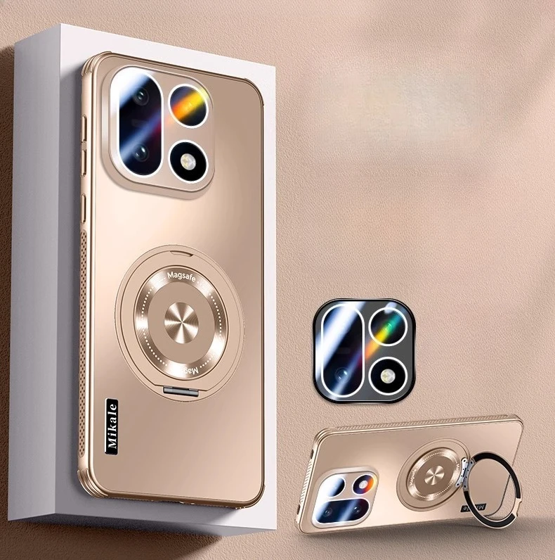 Para Oneplus 15 lente cámara película mate armadura dura fundas traseras para One Plus 15,1 + 15 magnético para Magsafe anillo soporte cubierta