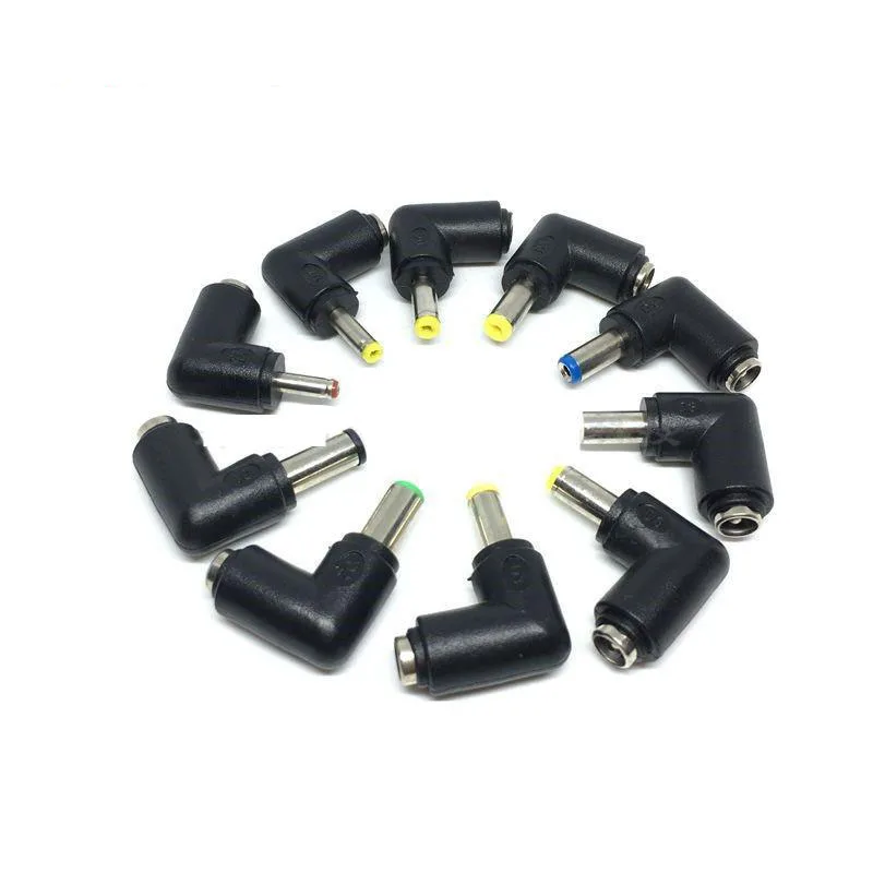 Cabezal de conversión de energía de boca redonda CC, codo de 90 grados, 5,5x2,1 hembra a 3,5x1,35/4,0x1,7/4,8x1,7/2,1 5,5 x/5,5x2,5mm, 2 piezas - imagen 2