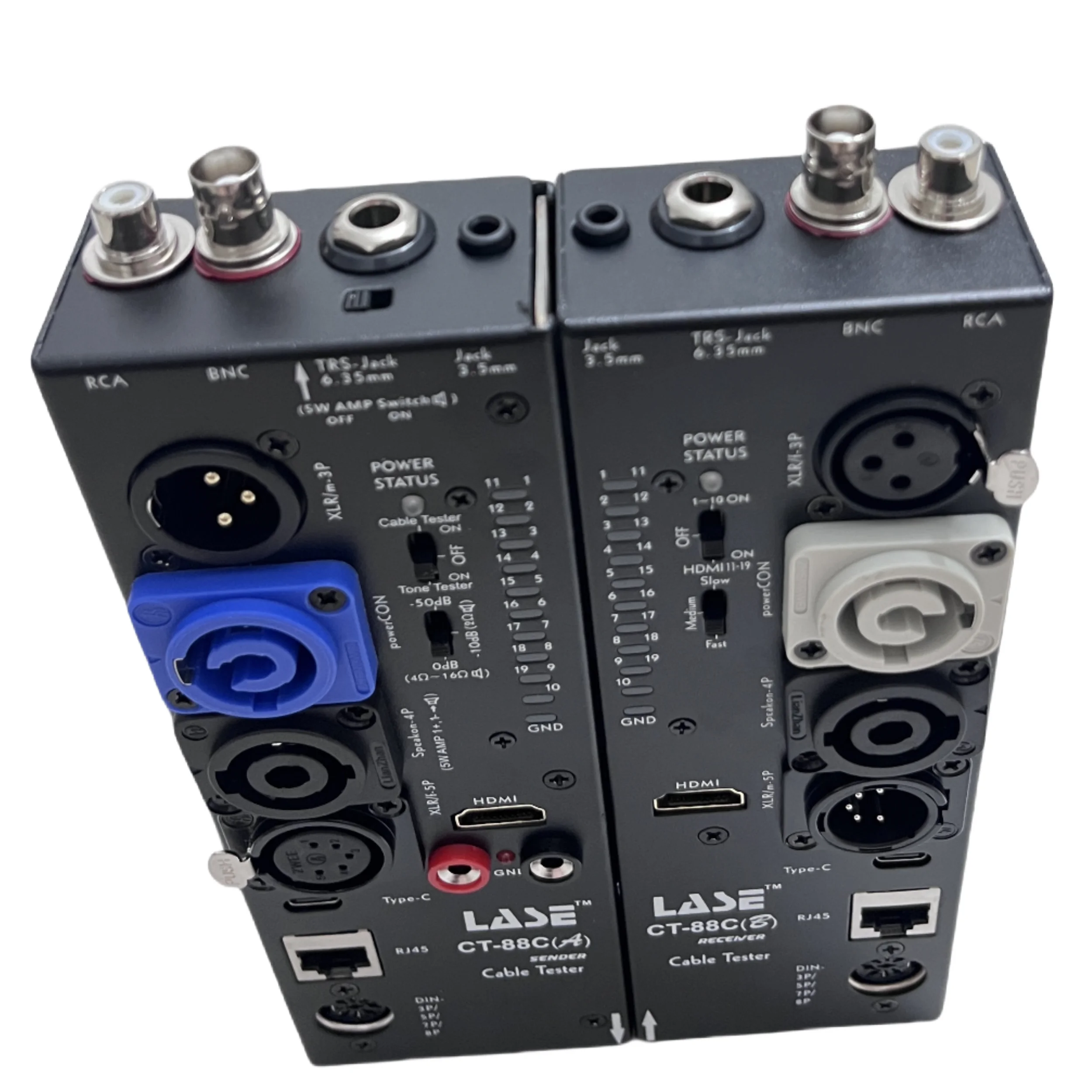 LASE CT-88C Probador de cables multifunción separado Medidor de línea Medidor de línea de señal Xlr Medidor de línea HD Medidor de línea lateral de audio automático - imagen 5